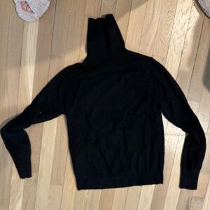 Uniqlo 100% Cashmere Turtleneck Sweater Size S Black